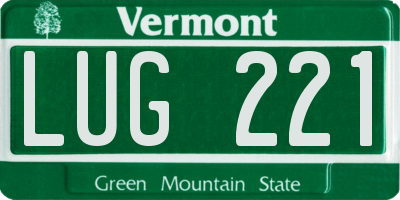 VT license plate LUG221