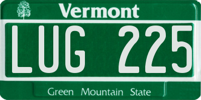 VT license plate LUG225