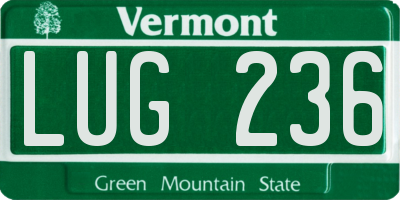 VT license plate LUG236