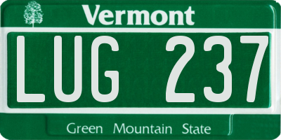 VT license plate LUG237