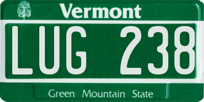 VT license plate LUG238