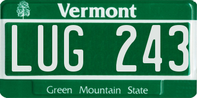 VT license plate LUG243