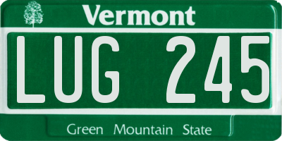 VT license plate LUG245