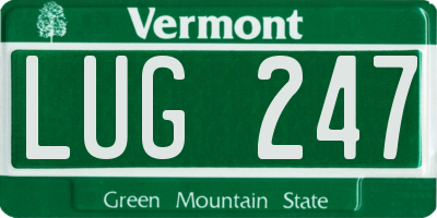 VT license plate LUG247