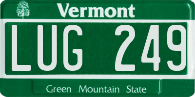 VT license plate LUG249