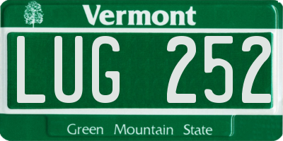 VT license plate LUG252