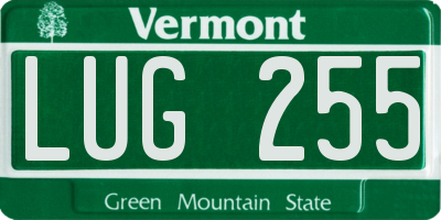 VT license plate LUG255