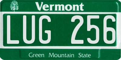 VT license plate LUG256