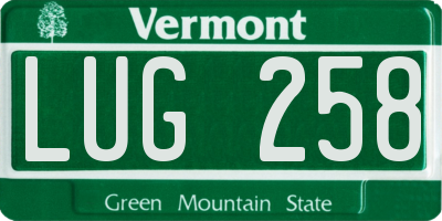 VT license plate LUG258