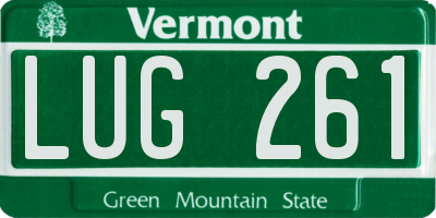 VT license plate LUG261