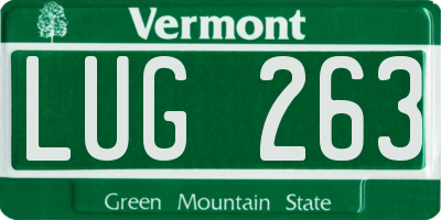 VT license plate LUG263