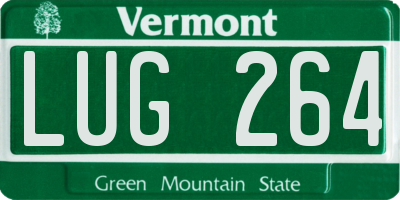VT license plate LUG264