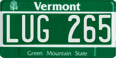 VT license plate LUG265