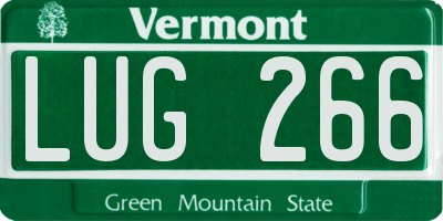 VT license plate LUG266