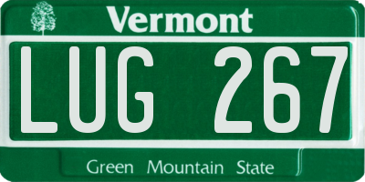 VT license plate LUG267