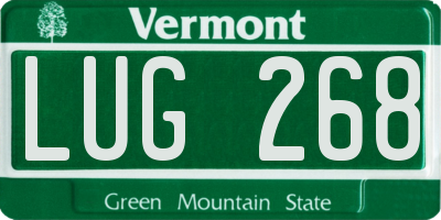 VT license plate LUG268