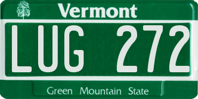 VT license plate LUG272