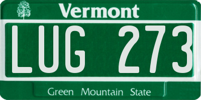 VT license plate LUG273