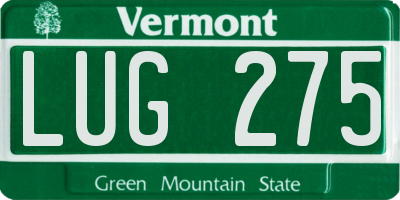 VT license plate LUG275