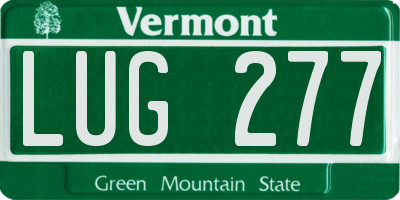 VT license plate LUG277