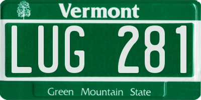 VT license plate LUG281