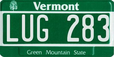 VT license plate LUG283