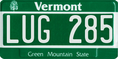 VT license plate LUG285