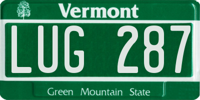 VT license plate LUG287