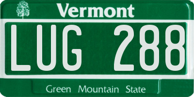 VT license plate LUG288