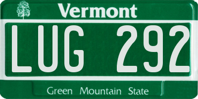 VT license plate LUG292
