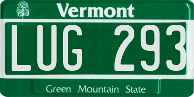 VT license plate LUG293