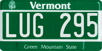 VT license plate LUG295