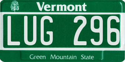 VT license plate LUG296