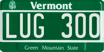VT license plate LUG300