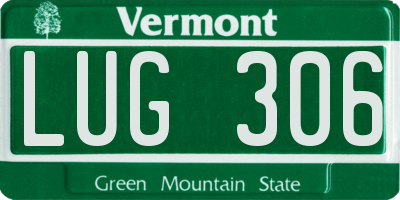 VT license plate LUG306