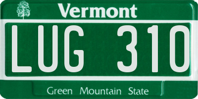 VT license plate LUG310