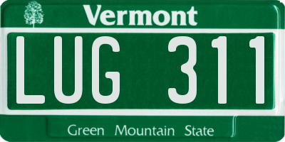 VT license plate LUG311