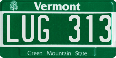 VT license plate LUG313