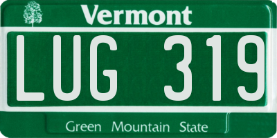 VT license plate LUG319