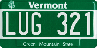 VT license plate LUG321