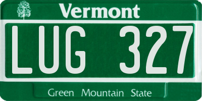 VT license plate LUG327