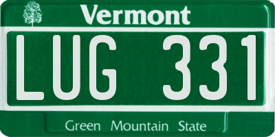 VT license plate LUG331