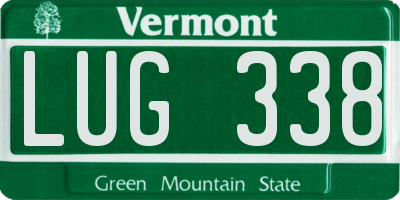 VT license plate LUG338