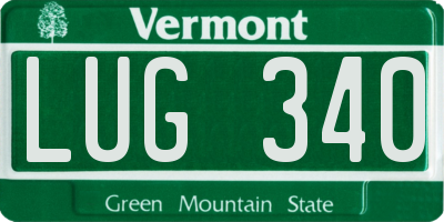 VT license plate LUG340