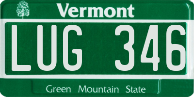 VT license plate LUG346