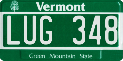 VT license plate LUG348