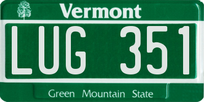 VT license plate LUG351