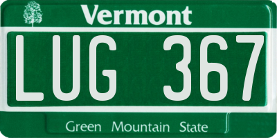 VT license plate LUG367