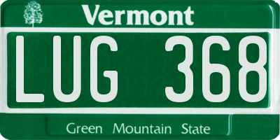 VT license plate LUG368