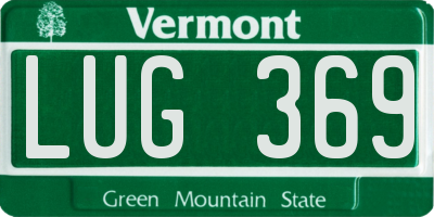 VT license plate LUG369